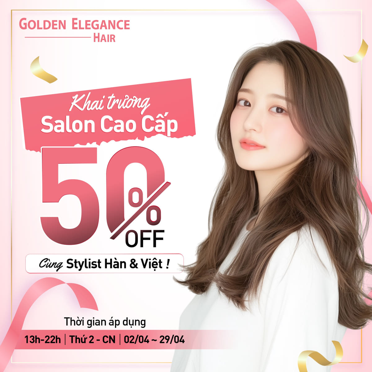 KHAI TRƯƠNG SALON HAIR CAO CẤP – GIẢM SỐC 50%